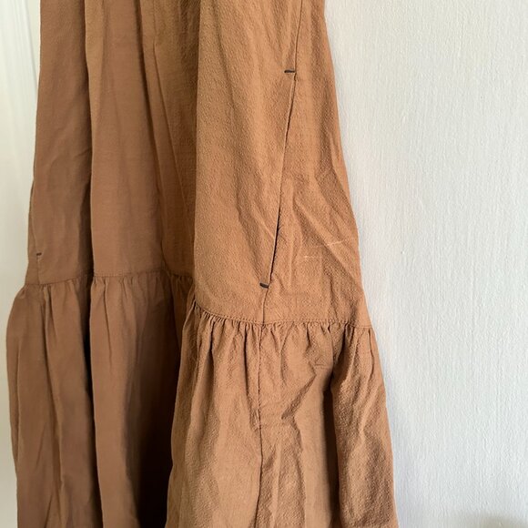 Everlane pinafore dress in ash brown. Small. - Picture 3 of 4